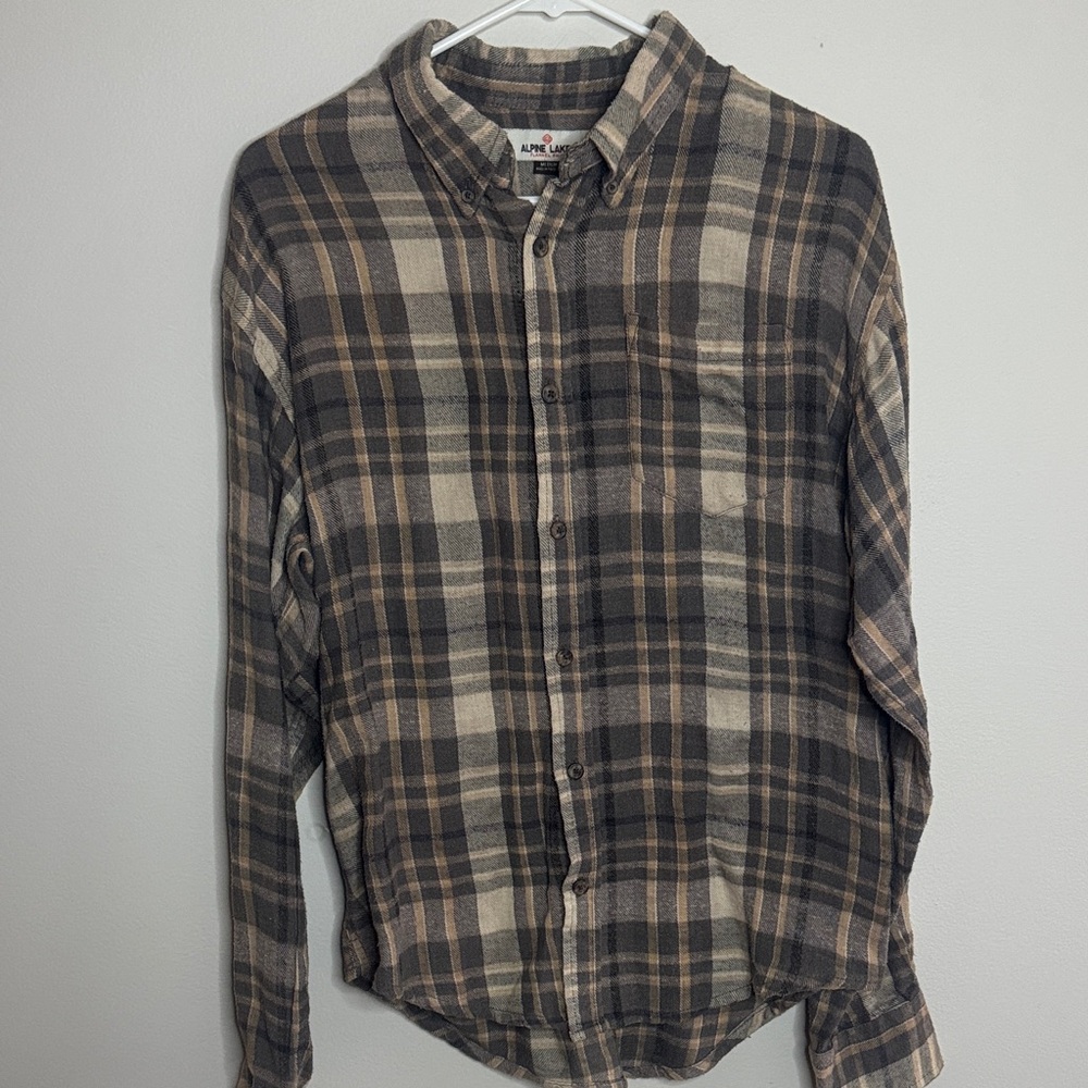 Alpine Design Black and Tan Plaid Shirt 1